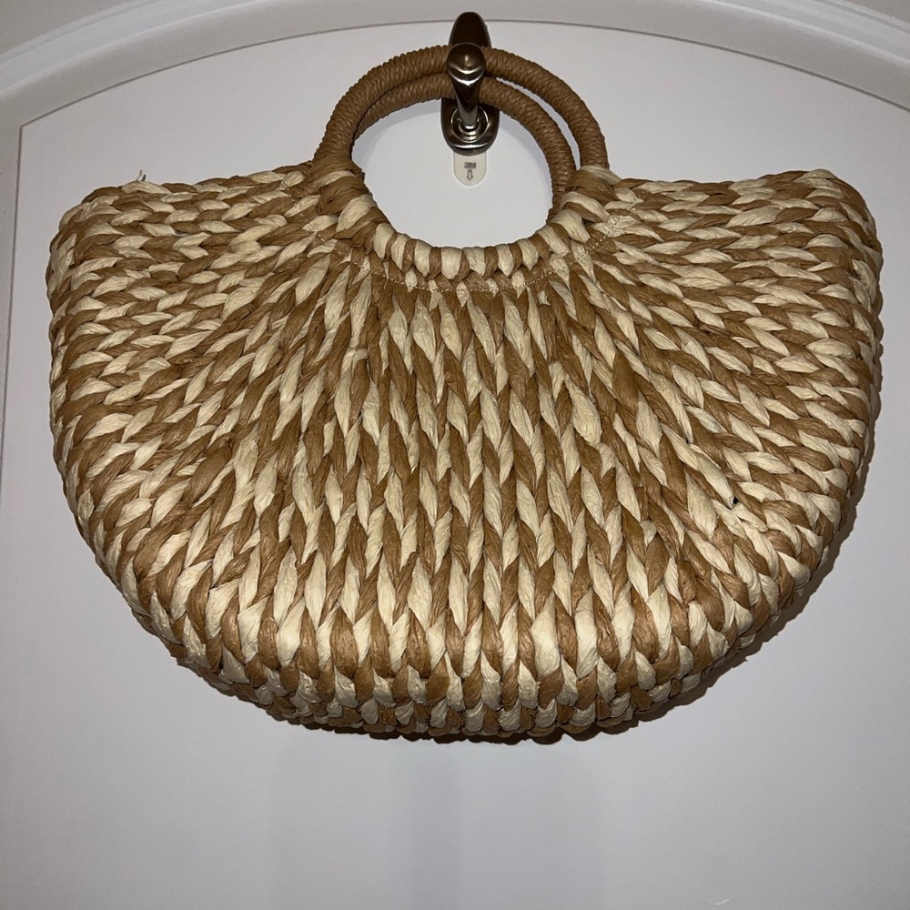 Style & Co. Braided Tan and Cream Tote